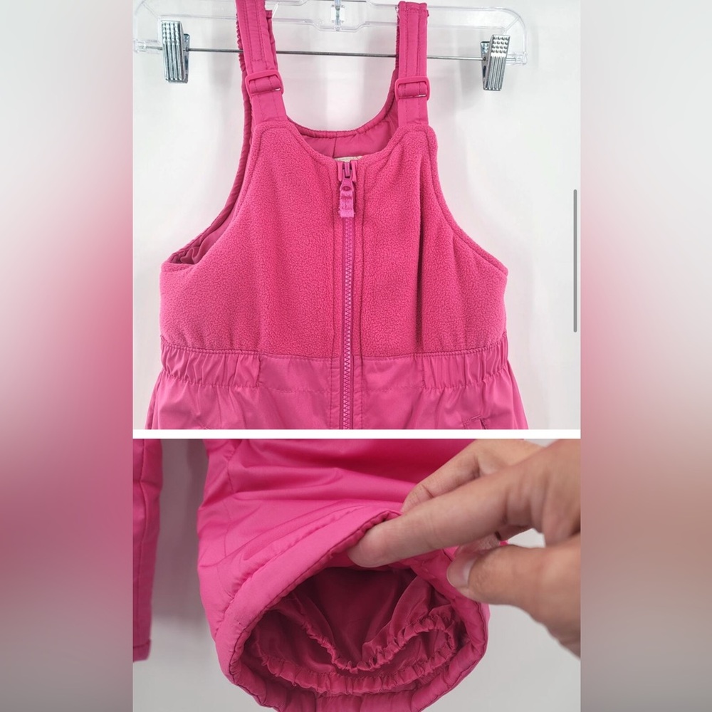 Oshkosh B'gosh Girls Snow Bib Overall Pants Size 6 Pink